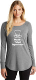 St Patricks Day Worlds Tallest Leprechaun Ladies Tri Blend Long Sleeve Shirt - Yoga Clothing for You