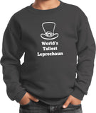 St Patricks Day Worlds Tallest Leprechaun Kids Sweatshirt - Yoga Clothing for You