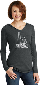 St Patricks Day Beer Me Ladies Lightweight Hoodie - Yoga Clothing for You