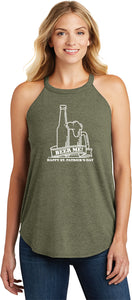 St Patricks Day Beer Me Ladies Tri Rocker Tank Top - Yoga Clothing for You