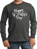 St Patricks Day Happy St Pattys Day Kids Long Sleeve Shirt - Yoga Clothing for You