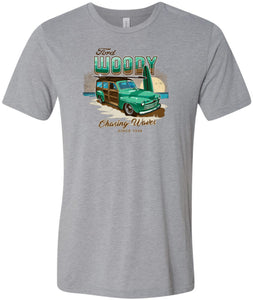 1946 Ford Woody Tri Blend T-Shirt - Yoga Clothing for You