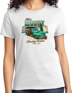 1946 Ford Woody Ladies Shirt - Yoga Clothing for You