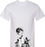 Wolves Tall T-shirt Howling at the Moon - Yoga Clothing for You