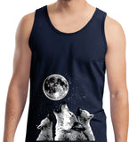 Wolves Tank Top Howling at the Moon - Yoga Clothing for You