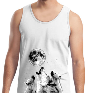 Wolves Tank Top Howling at the Moon - Yoga Clothing for You