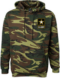 Mens "Army Insignia" Camo Fleece Hoodie - Yoga Clothing for You