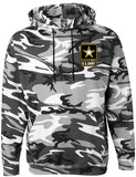Mens "Army Insignia" Camo Fleece Hoodie - Yoga Clothing for You