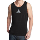 Mens Lotus Pose Cotton Tank Top - Yoga Clothing for You - 1