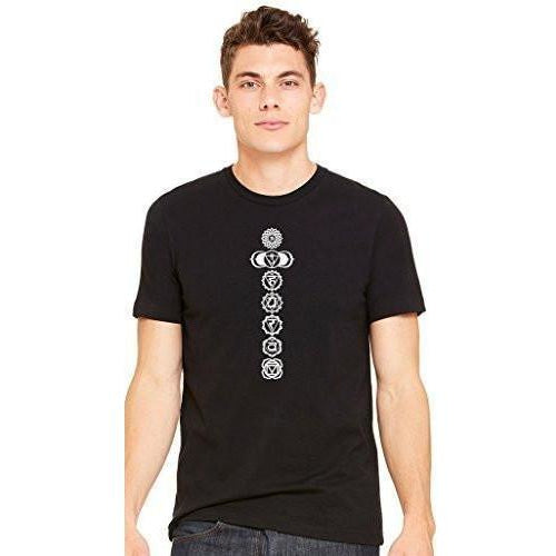 Men's 7 White Chakras Yoga T-shirt - Yoga Clothing for You