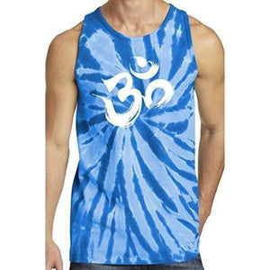 Mens Brushstroke Aum Om Tie Dye Tank Top - Yoga Clothing for You - 7