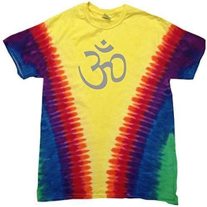 Mens Hindu AUM V-dye Tee Shirt - Yoga Clothing for You