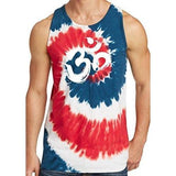 Mens Brushstroke Aum Om Tie Dye Tank Top - Yoga Clothing for You - 9