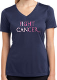 Ladies Breast Cancer Shirt I Can Fight Cancer Dry Wicking V-Neck - Yoga Clothing for You