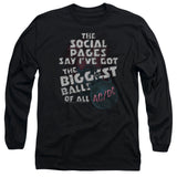 AC/DC Big Balls Song Lyrics Black Long Sleeve Shirt - Yoga Clothing for You
