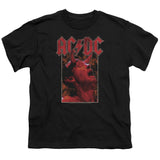 Kids AC/DC T-Shirt Distressed Angus Young Devil Horns Photo Youth T-shirt - Yoga Clothing for You