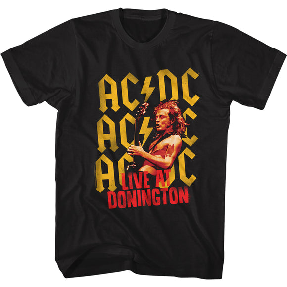 AC/DC Angus Young Live at Donington Black T-shirt - Yoga Clothing for You