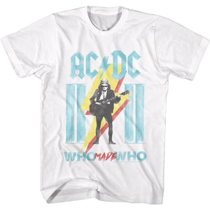 AC/DC Who Made Who Song Album White T-shirt - Yoga Clothing for You