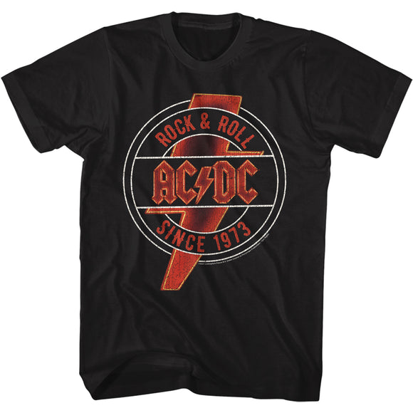 AC/DC Vintage Rock and Roll Since 1973 Black T-shirt - Yoga Clothing for You