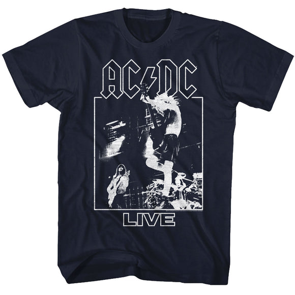 AC/DC Live in Concert Navy T-shirt - Yoga Clothing for You