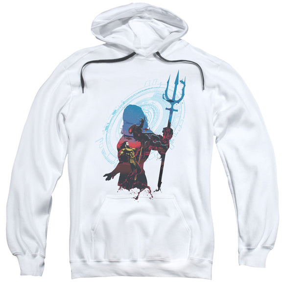 Aquaman Movie Hoodie Silhouette White Hoody - Yoga Clothing for You