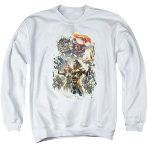 Aquaman Movie Sweatshirt King of Atlantis White Pullover - Yoga Clothing for You