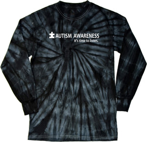 Autism Awareness Time to Listen Tie Dye Long Sleeve Shirt - Yoga Clothing for You