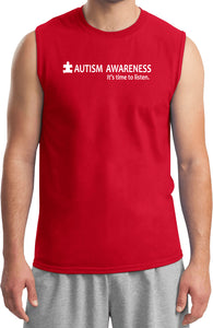 Autism Awareness Time to Listen Muscle Shirt - Yoga Clothing for You