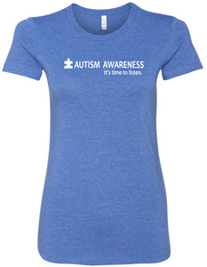 Autism Awareness Time to Listen Ladies Longer Length Shirt - Yoga Clothing for You