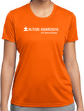 Autism Awareness Time to Listen Ladies Moisture Wicking Shirt - Yoga Clothing for You