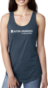 Autism Awareness Time to Listen Ladies Ideal Tank Top - Yoga Clothing for You