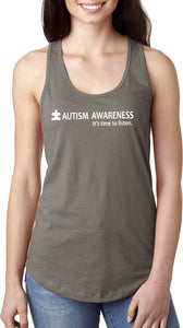 Autism Awareness Time to Listen Ladies Ideal Tank Top - Yoga Clothing for You