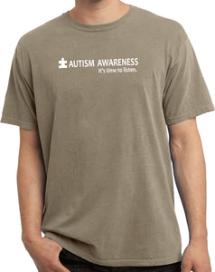 Autism Awareness Time to Listen Pigment Dyed Shirt - Yoga Clothing for You