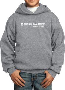 Autism Awareness Time to Listen Youth Kids Hoodie - Yoga Clothing for You