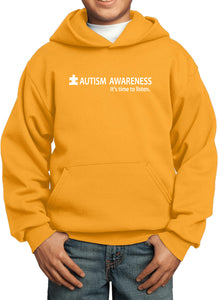 Autism Awareness Time to Listen Youth Kids Hoodie - Yoga Clothing for You