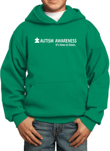 Autism Awareness Time to Listen Youth Kids Hoodie - Yoga Clothing for You