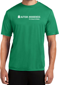 Autism Awareness Time to Listen Moisture Wicking Shirt - Yoga Clothing for You