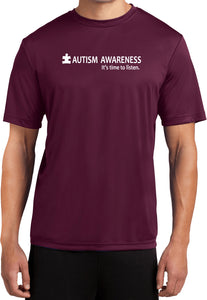 Autism Awareness Time to Listen Moisture Wicking Shirt - Yoga Clothing for You