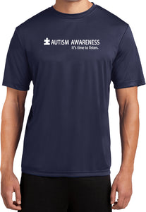 Autism Awareness Time to Listen Moisture Wicking Shirt - Yoga Clothing for You