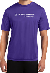 Autism Awareness Time to Listen Moisture Wicking Shirt - Yoga Clothing for You