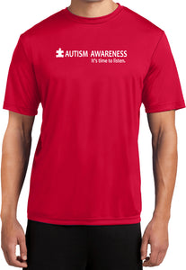 Autism Awareness Time to Listen Moisture Wicking Shirt - Yoga Clothing for You