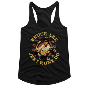 Bruce Lee Ladies Racerback Tanktop Jeet Kune Do Circle Tank - Yoga Clothing for You