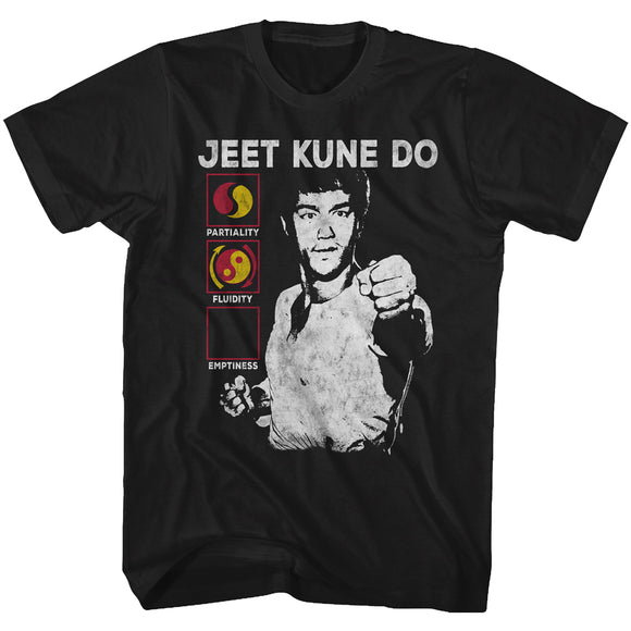 Bruce Lee Partiality Fluidity Emptiness Black Tall T-shirt - Yoga Clothing for You