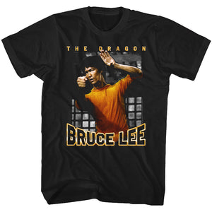 Bruce Lee The Dragon Stance Black Tall T-shirt - Yoga Clothing for You