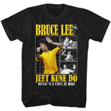 Bruce Lee Jeet Kune Do Collage Black T-shirt - Yoga Clothing for You