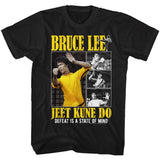 Bruce Lee Jeet Kune Do Collage Black Tall T-shirt - Yoga Clothing for You