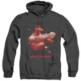 Bruce Lee Shattering Fist Black Heather Hoodie - Yoga Clothing for You