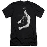 Bruce Lee Flex Stance Black Slim Fit T-shirt - Yoga Clothing for You