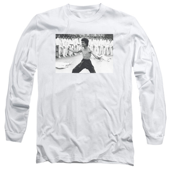 Bruce Lee Triumphant White Long Sleeve Shirt - Yoga Clothing for You