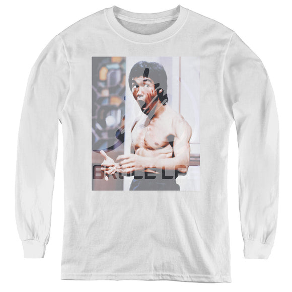 Kids Bruce Lee T-Shirt Blurred Photo Youth Long Sleeve Shirt - Yoga Clothing for You